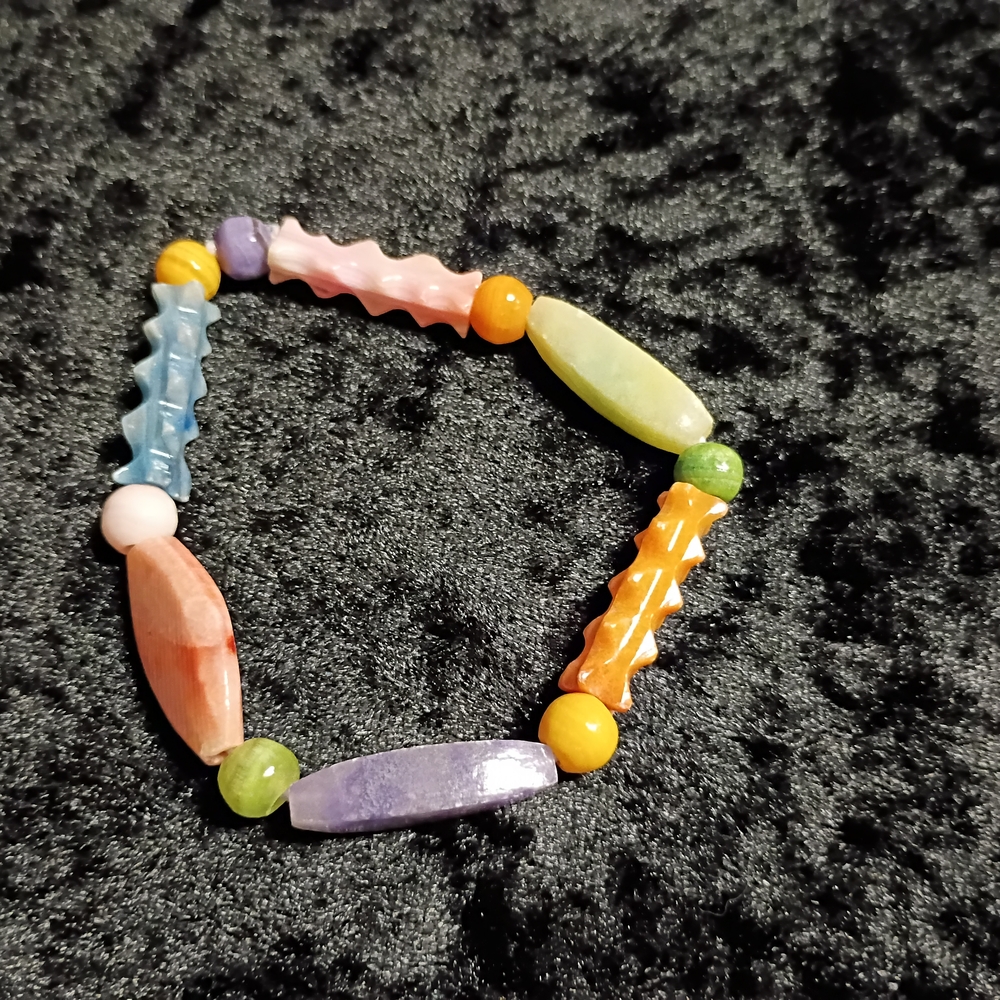 Vintage Dyed Onyx Colorful Beaded Bracelet Design 4